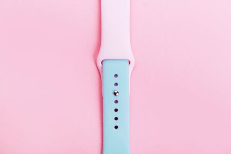 Watchband. Silicone strap for sports watches. Color bracelet for smart watches.の写真素材