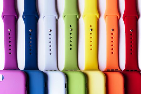 Up to date technology.Top view of diverse personal accessoryの写真素材
