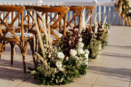 Decorations for the wedding ceremony.の写真素材