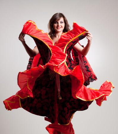 flamenco dancer, studio shotの写真素材