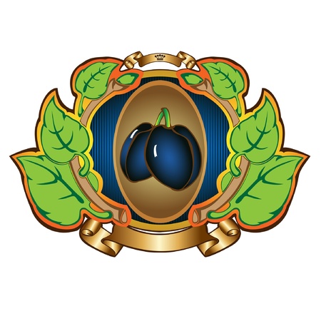 plum label backgroundのイラスト素材