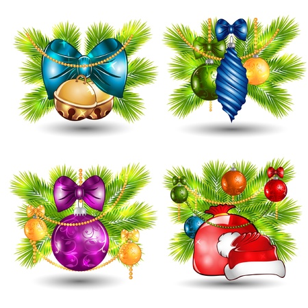new year cgristmas iconのイラスト素材