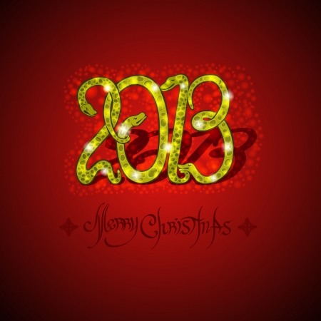 new year background christmas snakeのイラスト素材