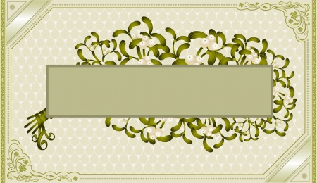 vintage frame old background mistletoeのイラスト素材
