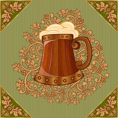 background beer mugのイラスト素材