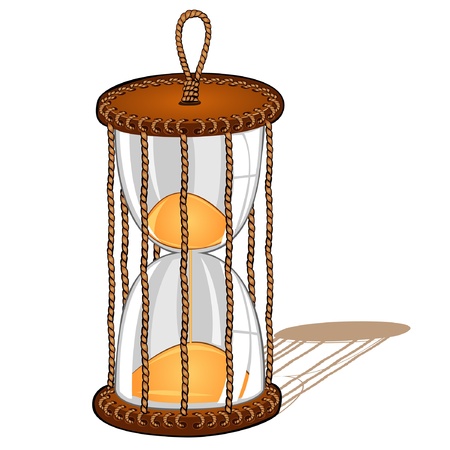 isolated sand clock into cord carcassのイラスト素材