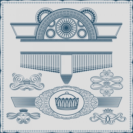 royal anner element engraving monogramのイラスト素材