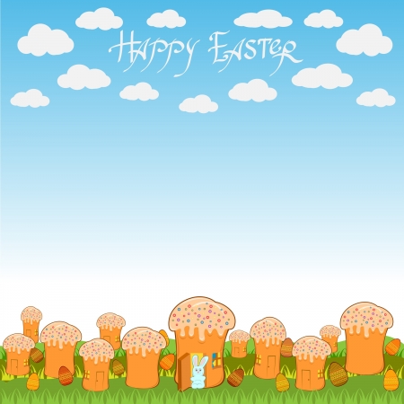 easter cacke town landのイラスト素材