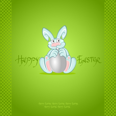green easter rabbit backgroundのイラスト素材