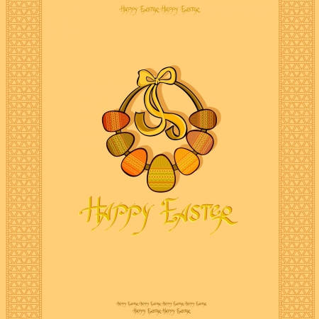 easter egg wreath backgroundのイラスト素材