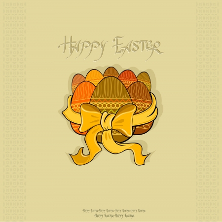 happy easter egg with bow backgroundのイラスト素材