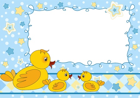 Children`s photo frame. Vector illustration.のイラスト素材