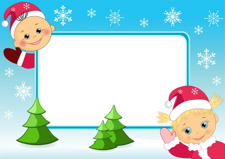 Children`s photo frame. Vector illustration.のイラスト素材
