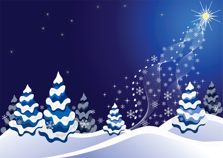 Winter  background. Christmas star. Vector  illustration.のイラスト素材