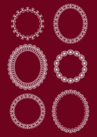 Lace white frame. Vector illustration.のイラスト素材