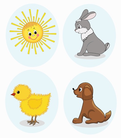 Cartoon animals set,のイラスト素材