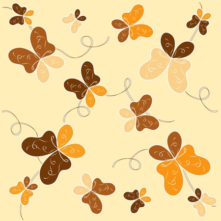 Background with butterfies, のイラスト素材