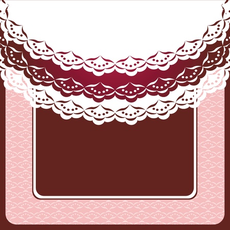 Album page for scrapbook with doily  のイラスト素材