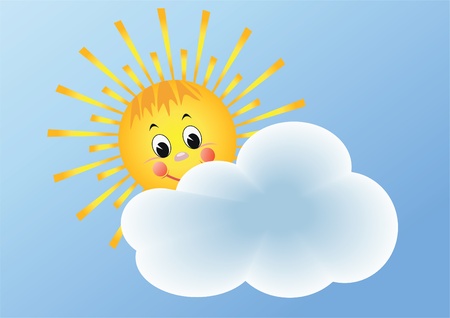 The sun and cloud のイラスト素材