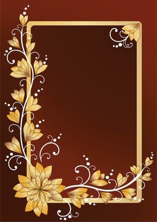 Vertical floral frame for text のイラスト素材
