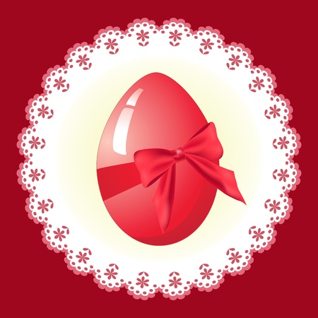 Egg on a doily  のイラスト素材