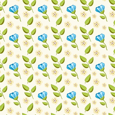 Floral seamless  Vector illustration for scrapbook のイラスト素材