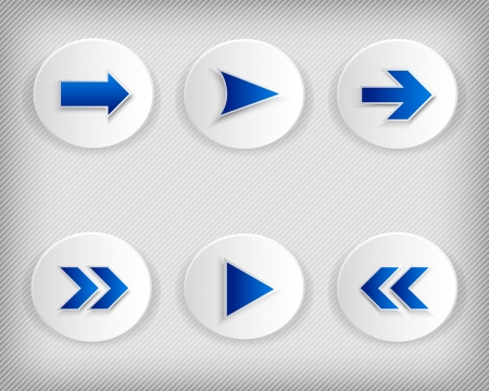Collection arrow icons on the gray background  Vector のイラスト素材