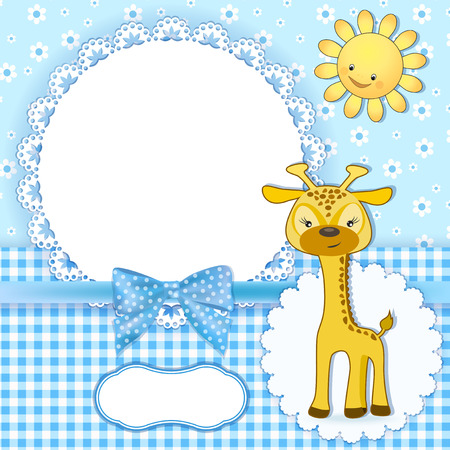 Baby background with frame  Vector illustration のイラスト素材