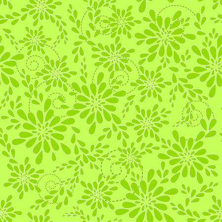 Green floral patterns  Vector illustration のイラスト素材