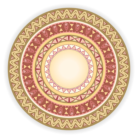 Ethnic vector borders  Round ornament  のイラスト素材