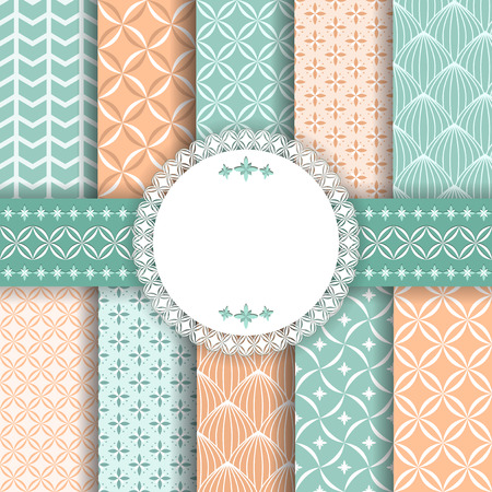 Collection floral pattern for scrapbook  Vector illustration のイラスト素材