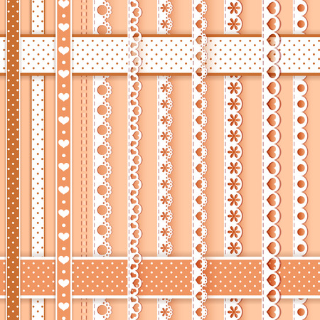 Collection design elements for scrapbook. Vector illustration.のイラスト素材