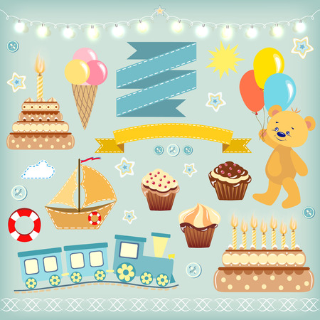 Set baby design elements. Vector.のイラスト素材
