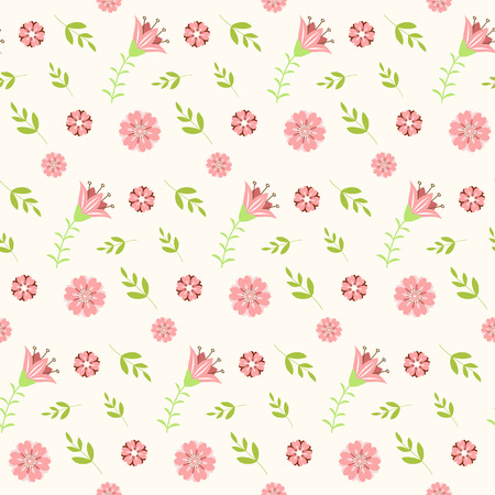 Seamless with flowers. Vector illustration.のイラスト素材