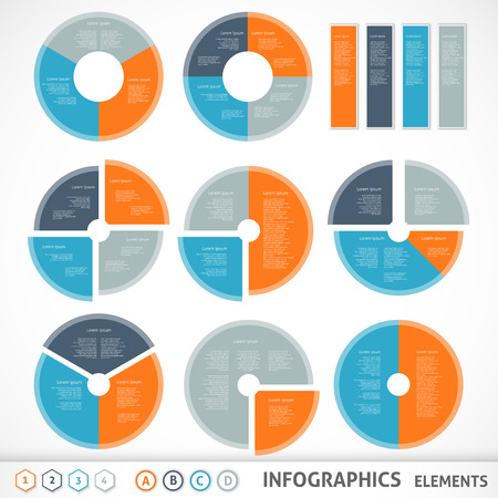 Infographics circle elements. Vector illustration.のイラスト素材