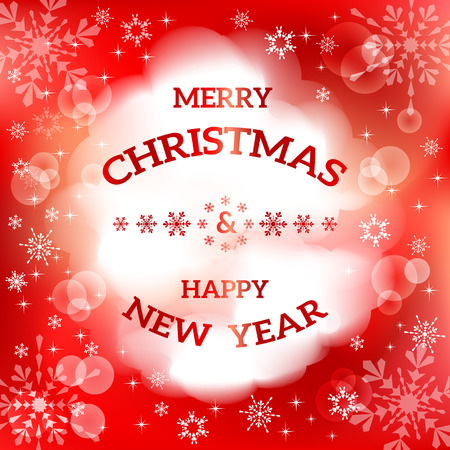 Christmas greeting card. Winter light  background. Vector illustration.のイラスト素材