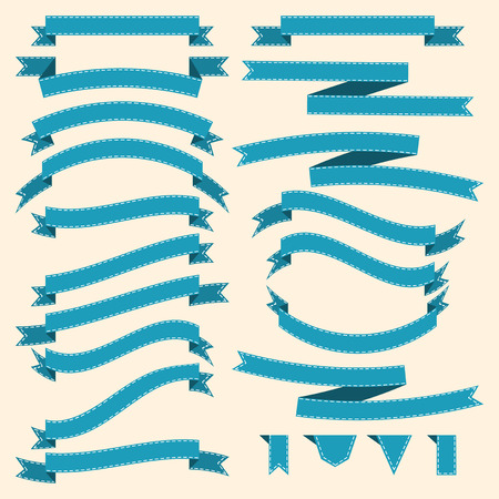 Collection vintage ribbonsのイラスト素材
