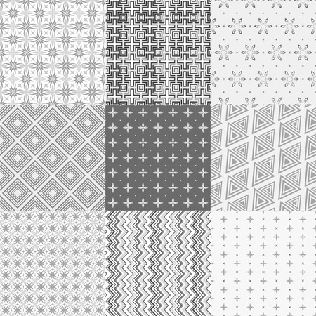 Collection geometric seamless patternのイラスト素材