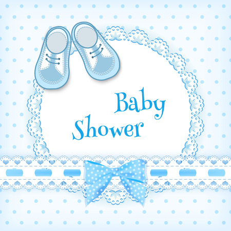 Baby shower card. Vector illustration.のイラスト素材