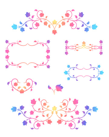 Decorative elements for design. Vector illustration.のイラスト素材