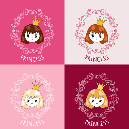 Cute little princess. Vector illustration.のイラスト素材