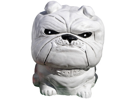 A concrete Bulldog isolated の写真素材