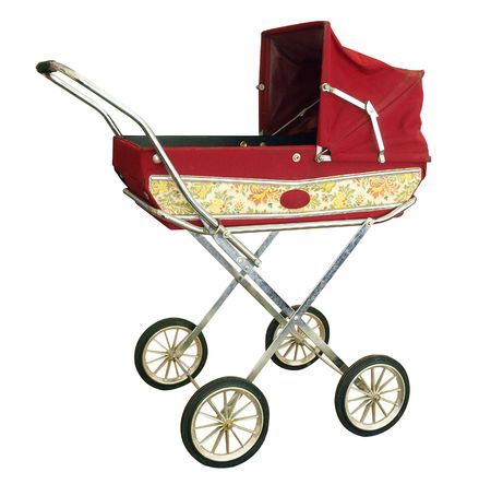 Doll's Pram isolated