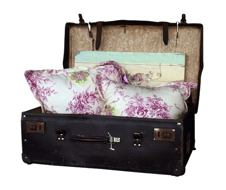Old Suitcase with Cushions
