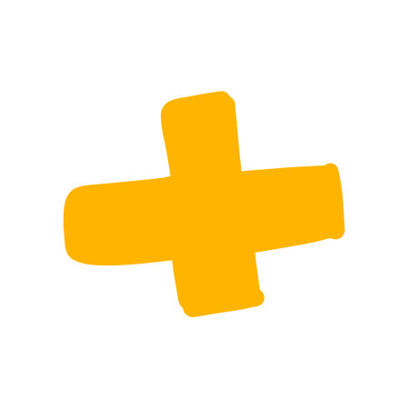 Plus icon. Cross simple vector illustration isolated on transparent backgroundのイラスト素材