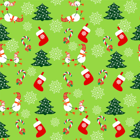 Cute Christmas Seamless Pattern Background  Illustrationのイラスト素材