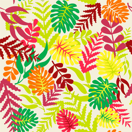 Vector Autumn background Leaves Seamless Pattern - Illustrationのイラスト素材