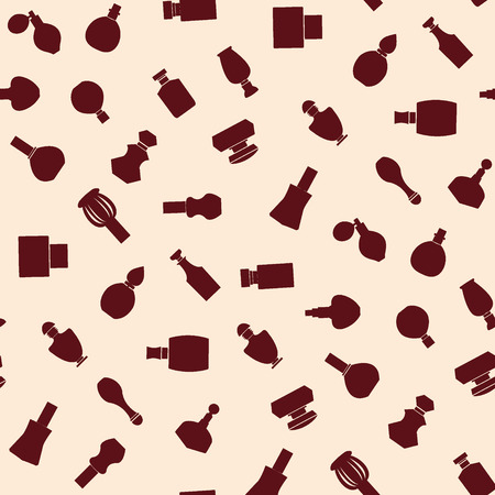 Vector background of perfume bottle  collection silhouette, Cosmetics  Perfume Bottles pattern -illustrationのイラスト素材