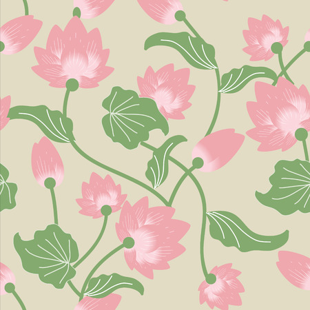 Beauty set seamless floral pattern floral summer flower -illustrationのイラスト素材