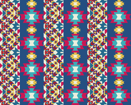 Vector Ethnic seamless pattern with tribal Geometric decor elements, Ethnic background.のイラスト素材